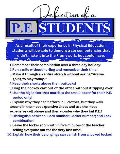 Definition of a P.E. Student