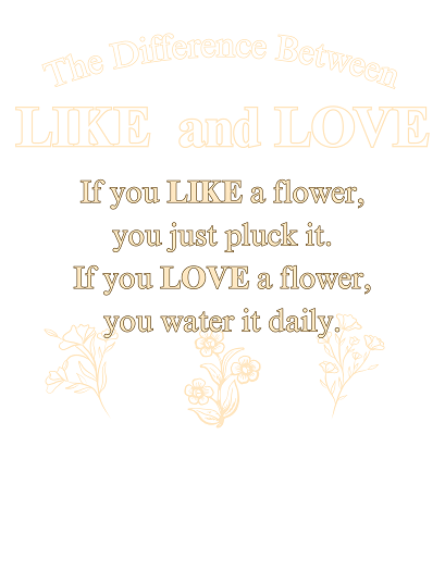 Like & Love for dark shirts