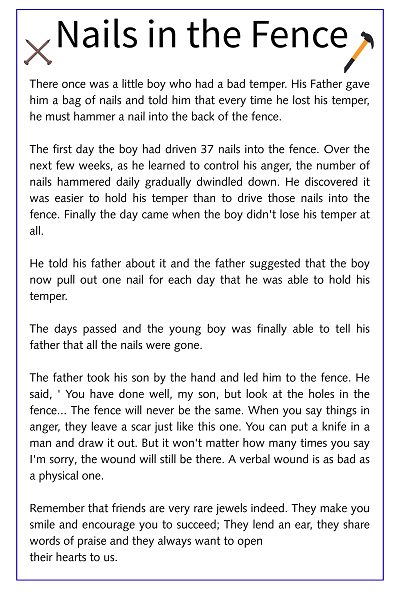 Nails in the Fence - Poster